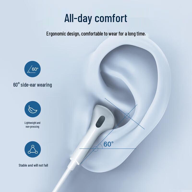 OKSJ S-1 Wired Half-In-Ear Earphones