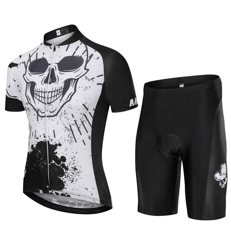 Mieyco-Black Skull Design Uniforms for Men, MTB Clothing, Clothing for Men Short Sleeve 2026 Summer Breathable Outdoor Sports Cycling Suit Set