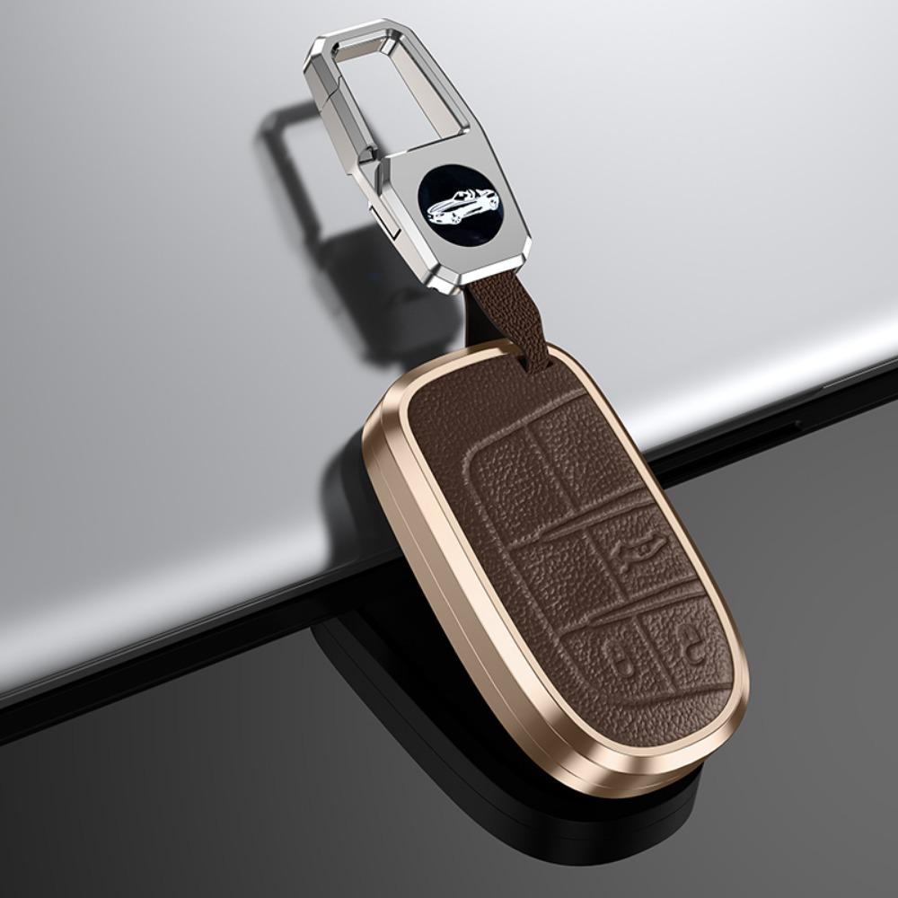 Ronsi Car Key Case Cover Shell Fob For Jeep Grand Cherokee Wk2 Kl Wrangler Jk Commander Compass Dodger Chrysler 300 Car Key Bag