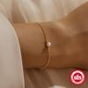 Fashion S925 Sterling Silver Simple Classic Daily Wear Bead Pearl Women Bracelet