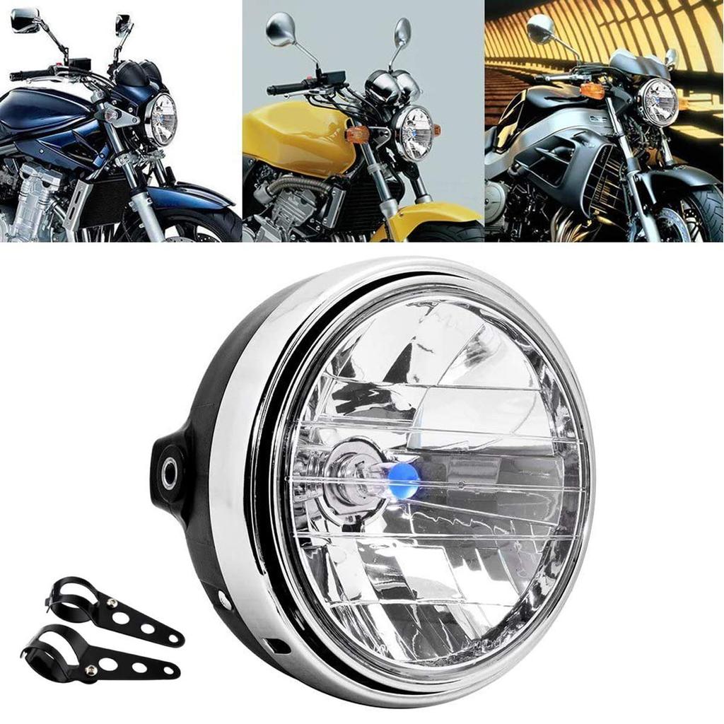 Szmsmy Universal Halogen Multi-Reflector Headlight with Bracket for CB400SF, Hornet 250, CBX400, VTR250, Jade, and CB250F