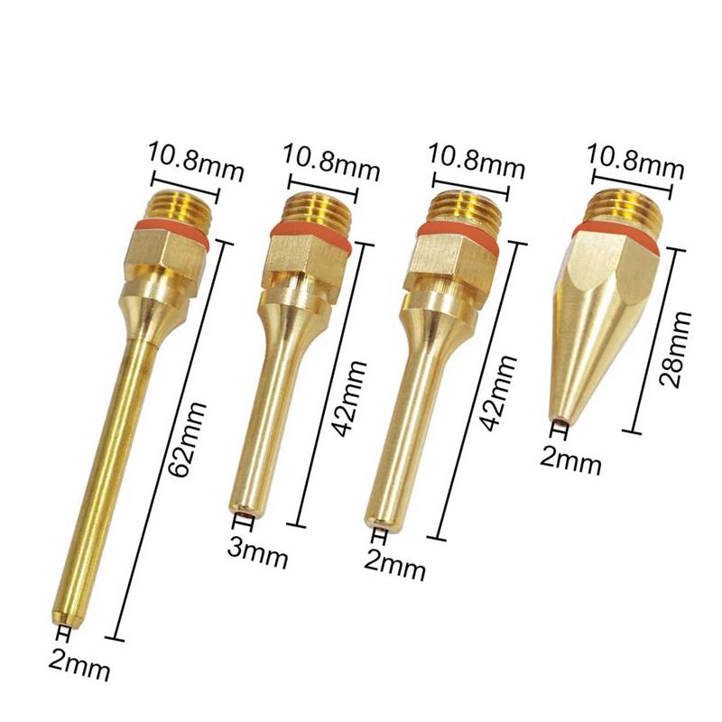 Power Fine Tip Glue Guncopper Nozzles Set For Hot Glue Guns - 4 Pack Copper Nozzles Kit Full Size Dual Temp Hot Melt Glue Guns