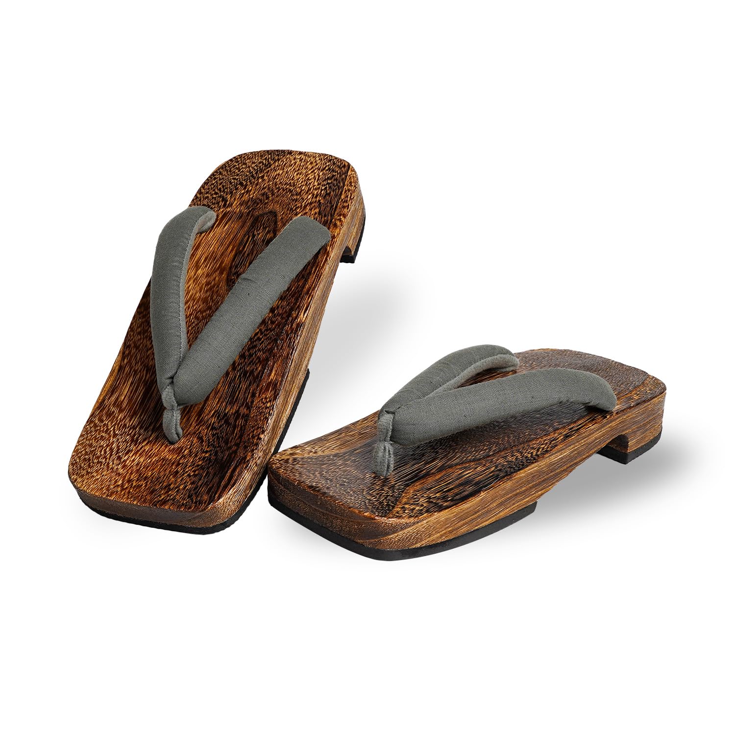 

Гета из аутентичной павловнии, обожжённые чёрные, мягкие из простого хлопка и льна, удобные для ходьбы, большие, толстые деревянные с EVA-подушкой, для летнего фестиваля, бесплатные [Амемари] Мужские,