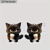2D Flat Cute Acrylic Animal Earrings Funny Cartoon Animal Charm Earrings Halloween Mug Cat Earrings Women Creative Jewelry Gifts