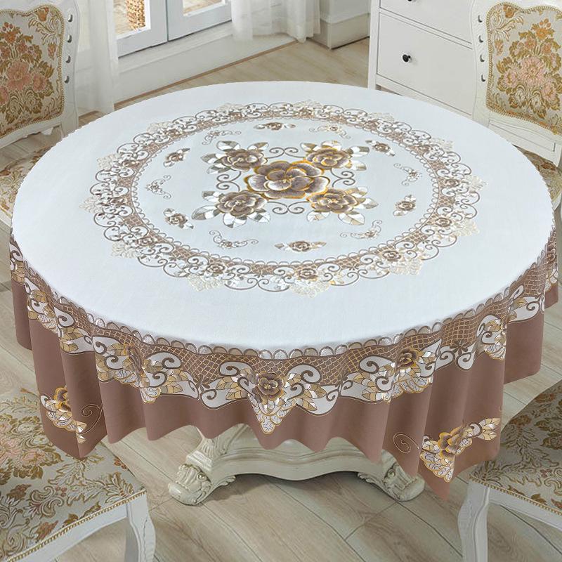 

Скатерть из ПВХ класса люкс высшего качества: Водонепроницаемый, маслостойкий и устойчивый к ожогам, новый китайский стиль для круглых столов As specified