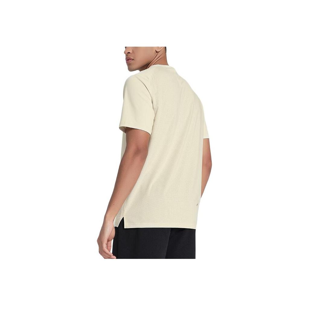 Reebok Logo Printed Sports Casual Fitness Training Knit Short Sleeve T-Shirt Men Tops Gray 24SRM417MGG0