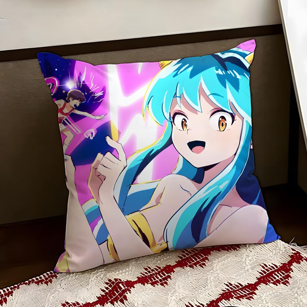 Anime UUrusei YYatsura Cushion Cover Reversible Soft Durable Pillow Cover Home  Car MultiScene Use for Daily Comfort