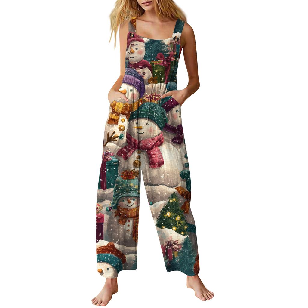 Women's Jumpsuit Printed Casual Loose Jumpsuit