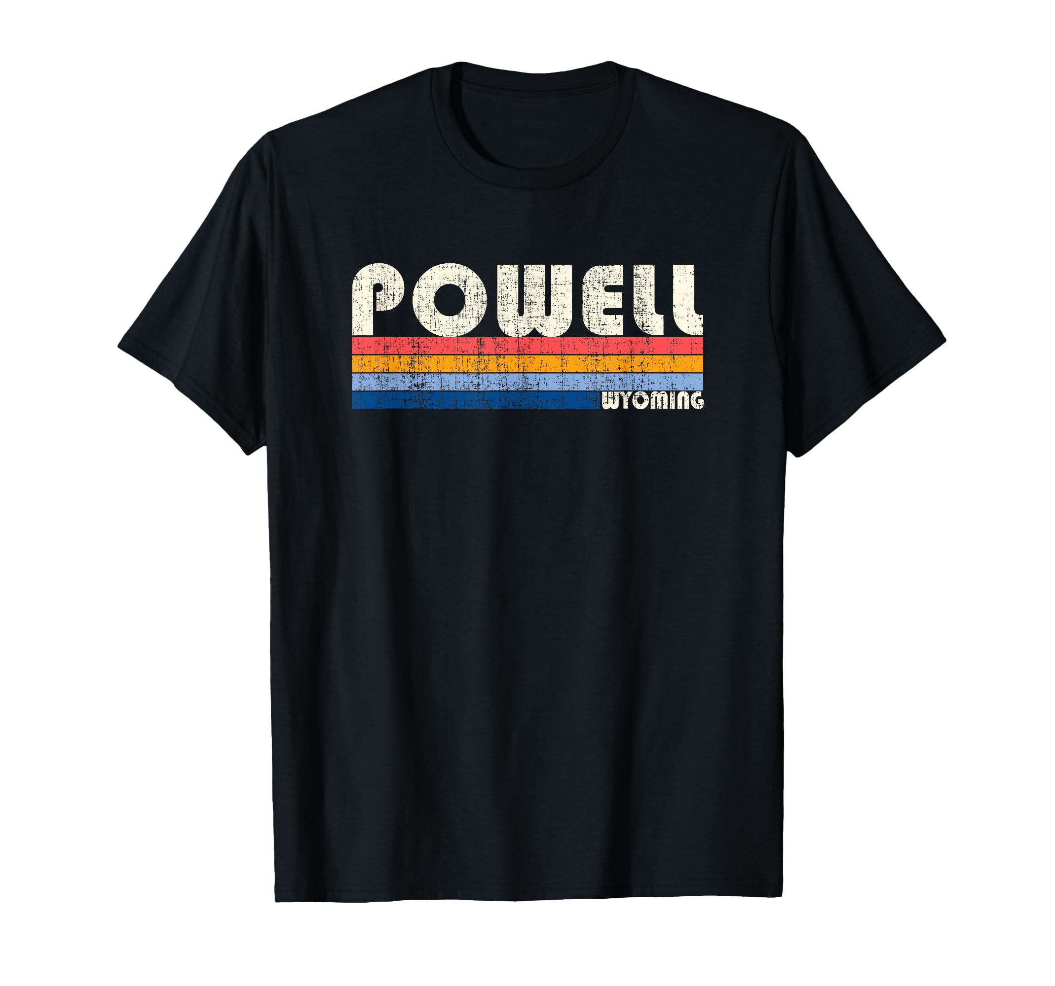 

Vintage Retro 70s 80s Style Hometown Powell, Wyoming T-Shirt