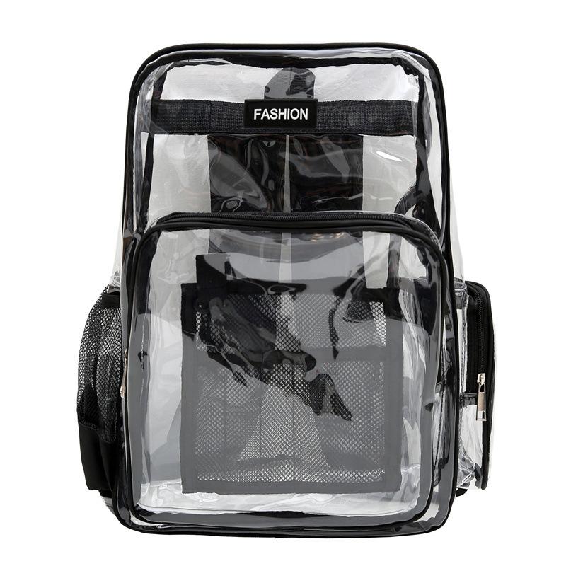 Schoolbag Transparent Jelly Bag Trendy High School College Student PVC Schoolbag New Large Capacity Cool Waterproof Backpack