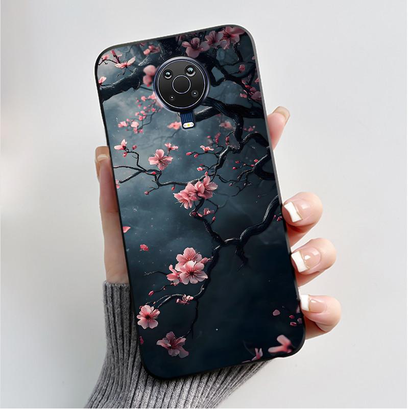 

Case For Nokia 6.3 G10 G20 Casing Luxury Fashion Butterfly Flowers Painted Phone Case Black Soft Silicone Protective Back Cover Nokia 6.3