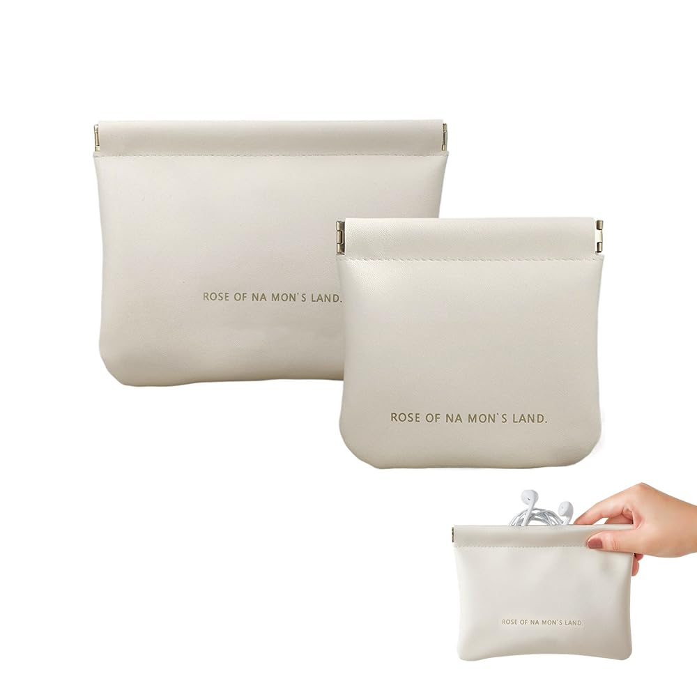 

Solxion Косметический набор из больших мини-губ для путешествий менструальный на каждый день для бизнеса для хранения мелких предметов белые мешочки, 2, женский, водонепроницаемый, вместимость, мешочек, белый