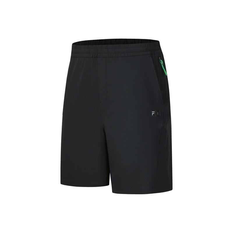 FILA Golf Series Simple Black Sports Golf Versatile Comfortable Woven Casual Shorts Men shorts A11M625816FBK L