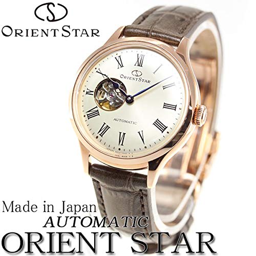 Orient Star RK-ND0003S Women's Automatic Watch, Classic Semi-Skeleton, Mechanical, Made in Japan, with 2-Year Manufacturer's Warranty, Open Heart, Whi