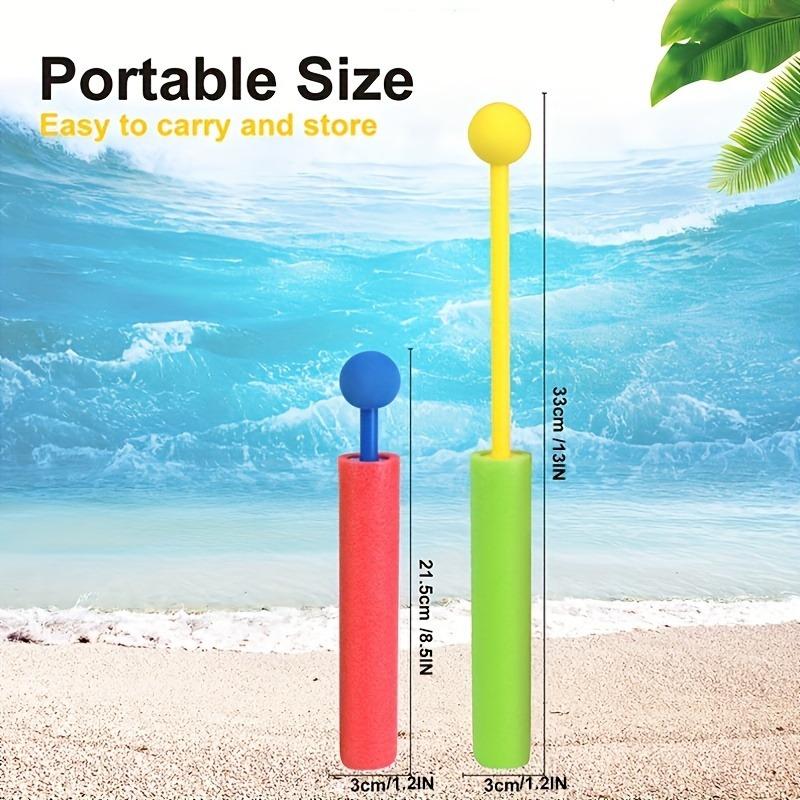 Pistola ad acqua con punta tonda estraibile da 2 pezzi, mini pistola ad acqua in schiuma, perfetta per feste estive ed eventi all'aperto