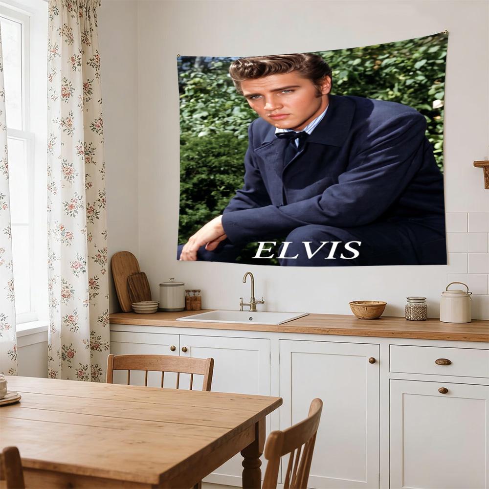 Elvis Presley Performance Polyester Wall Hanging Tapestry, Aesthetic Home Decor for Bedroom Dorm Photo Backdrop,Perfect Gift