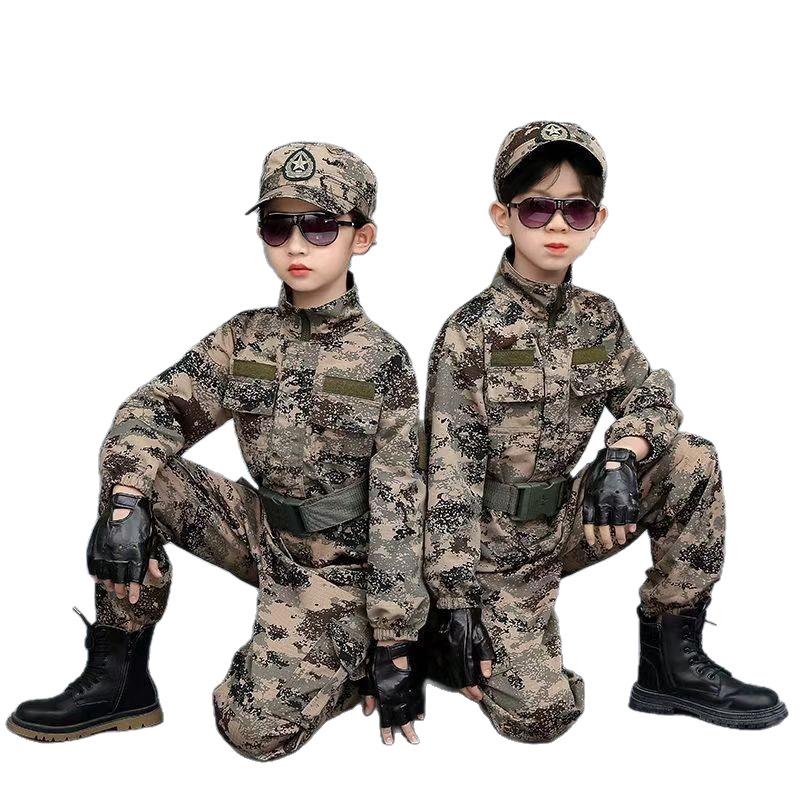 סט בגדי הסוואה לילדים לבית הספר, אימונים צבאיים ומחנה קיץ