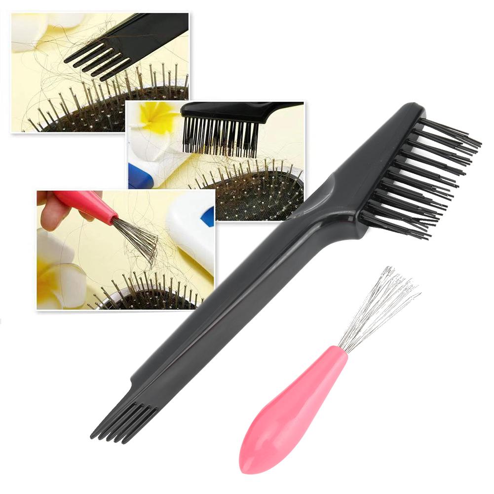2Pcs/Set Comb Cleaner Brush Dust Hair Brush Dust Cleaning Hair Salon Home ToolComb Cleaner