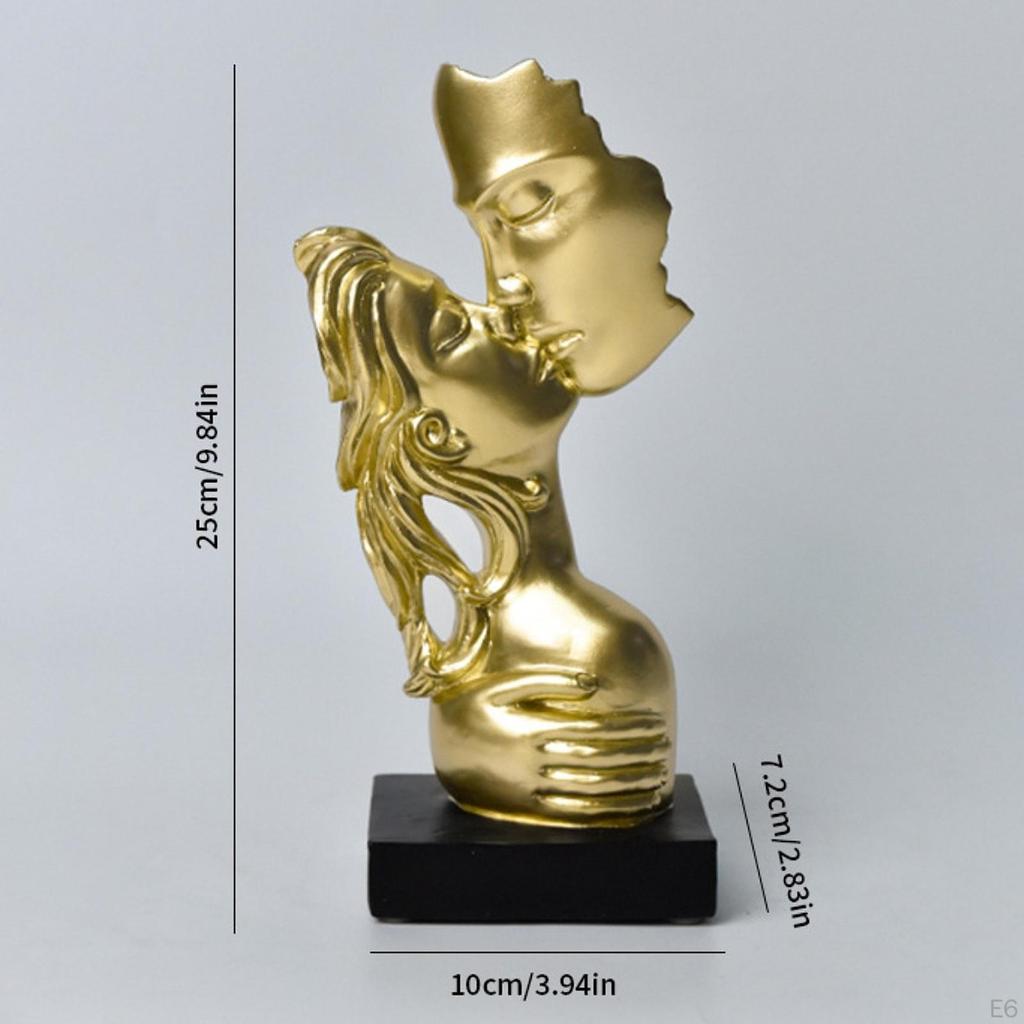 Abstract Art Couple Sculpture Kissing Lover Statue Centerpiece Table Decoration Crafts Love Figurine
