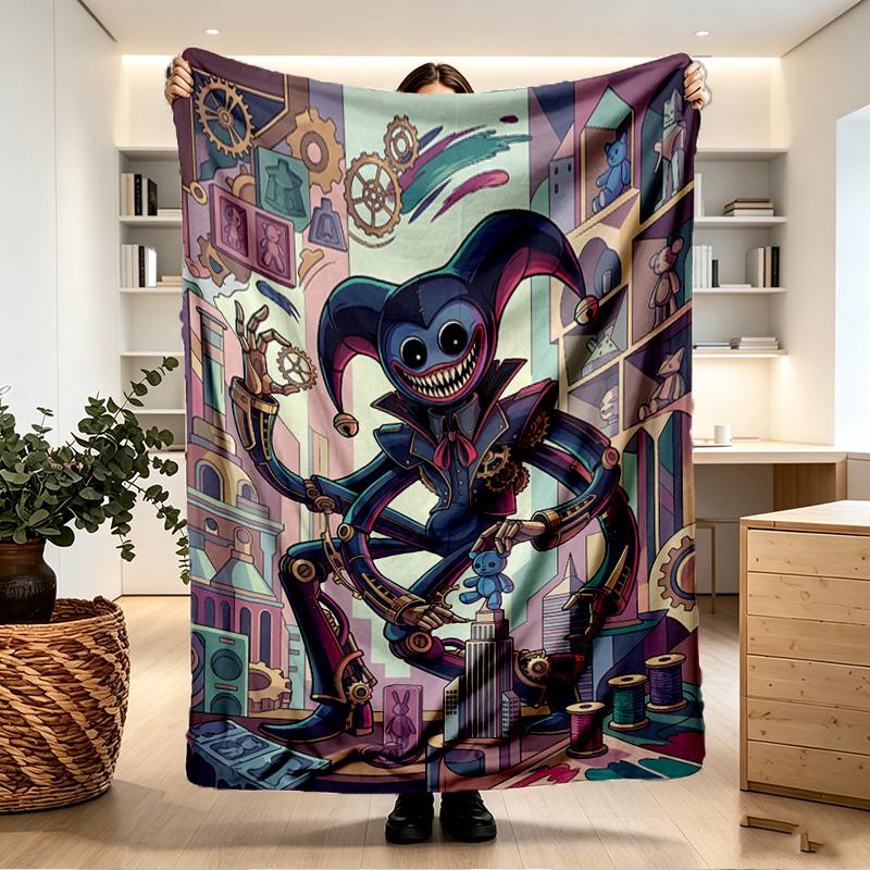 Coperta con Stampa di Poppy Playtime - Morbida e Confortevole, per Camera da Letto, Viaggio, Divano, Decorazione Casa - Regalo di Compleanno o Natale per un Amico