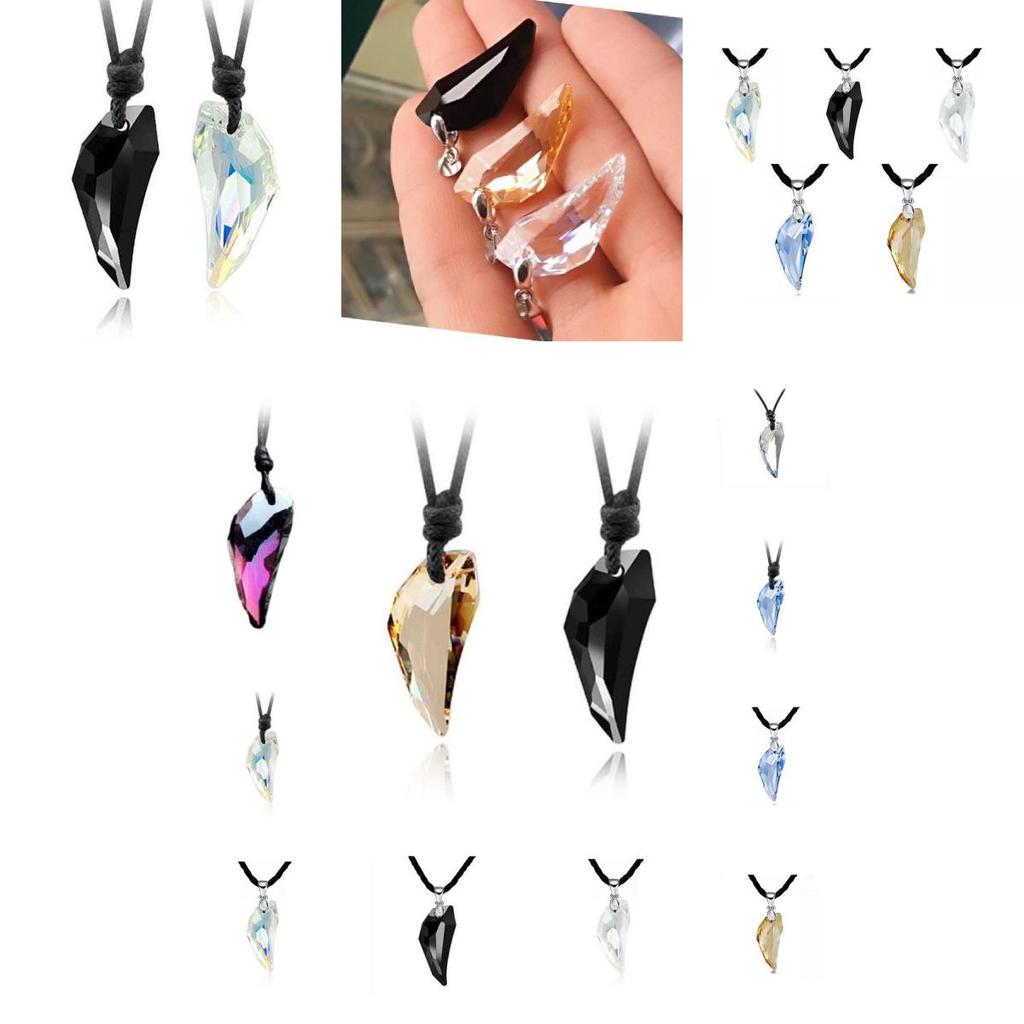 Trendy Unisex Crystal Necklace For Couples Classic Waterdrop Charm Design