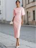 2026 Elegant One-Shoulder Solid Color Summer Dress for Women