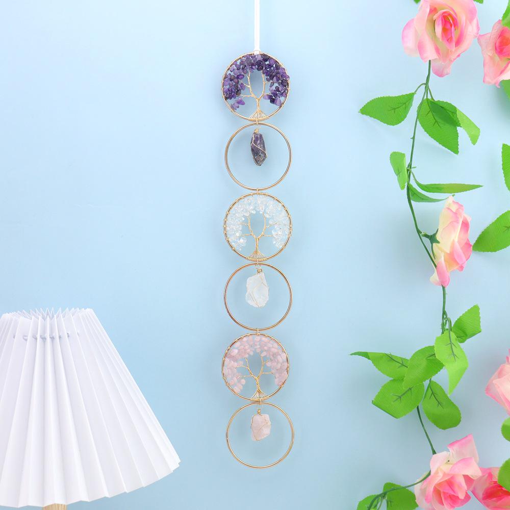 Crystal Gravel Tree of Life Sun Catcher Pendant Ornament