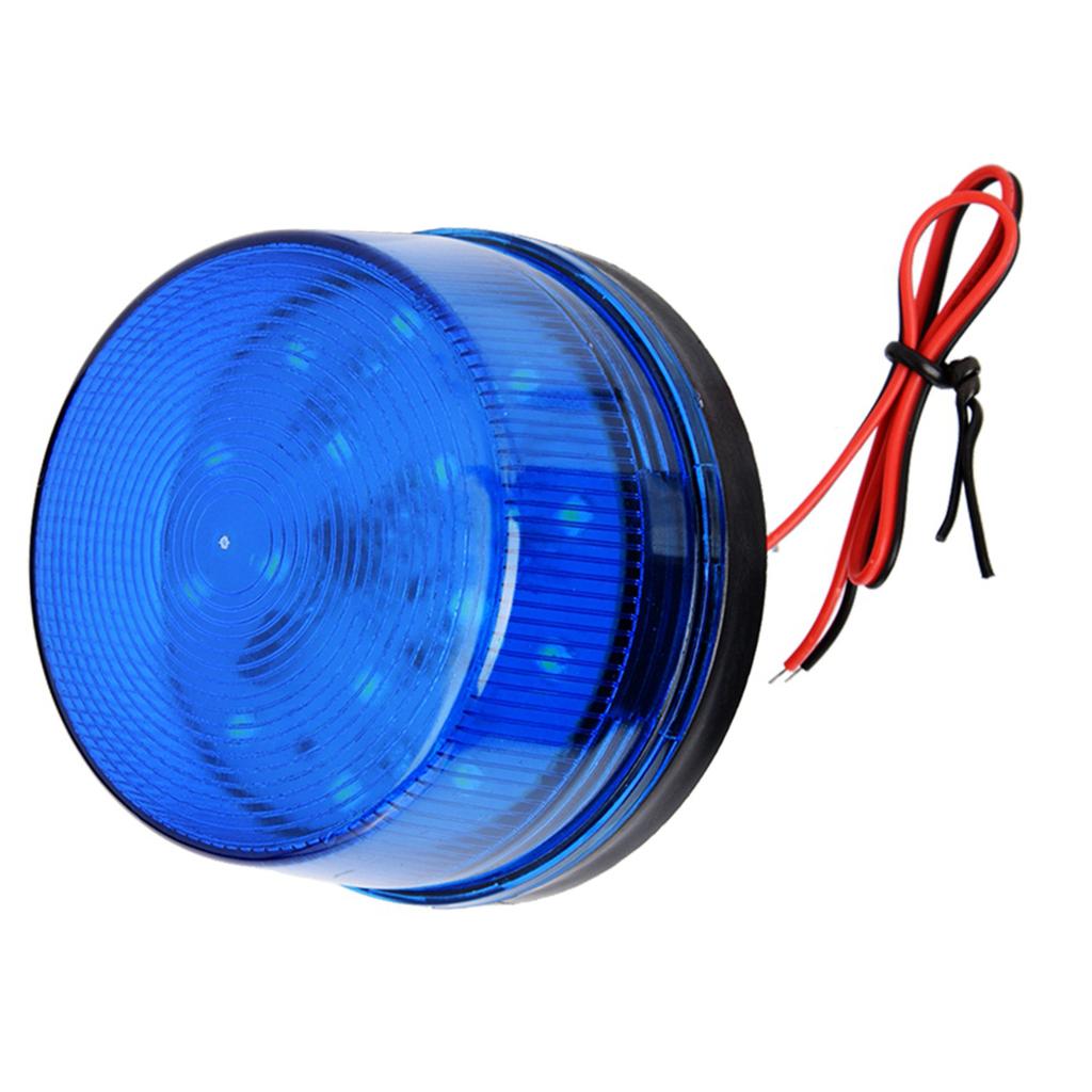 DC9 12V Blue LED Strobe Beacon Emergency Alarm Warning Signal Flashing Light Without Sound