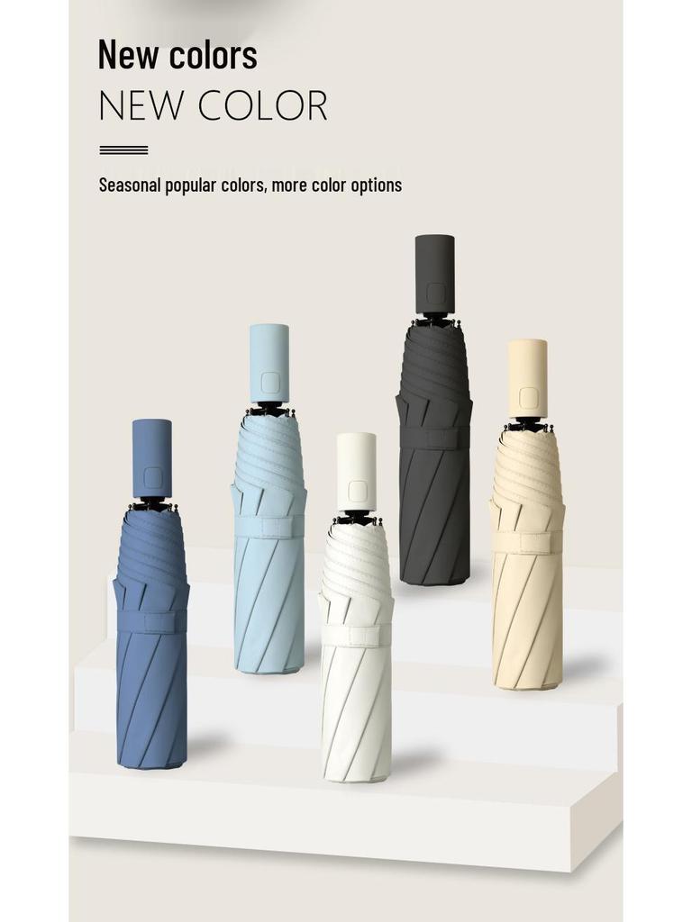 Large Women's Automatic Umbrella: UV Protection, Sunshade, Sturdy, Foldable, Suitable for Sun and Rain