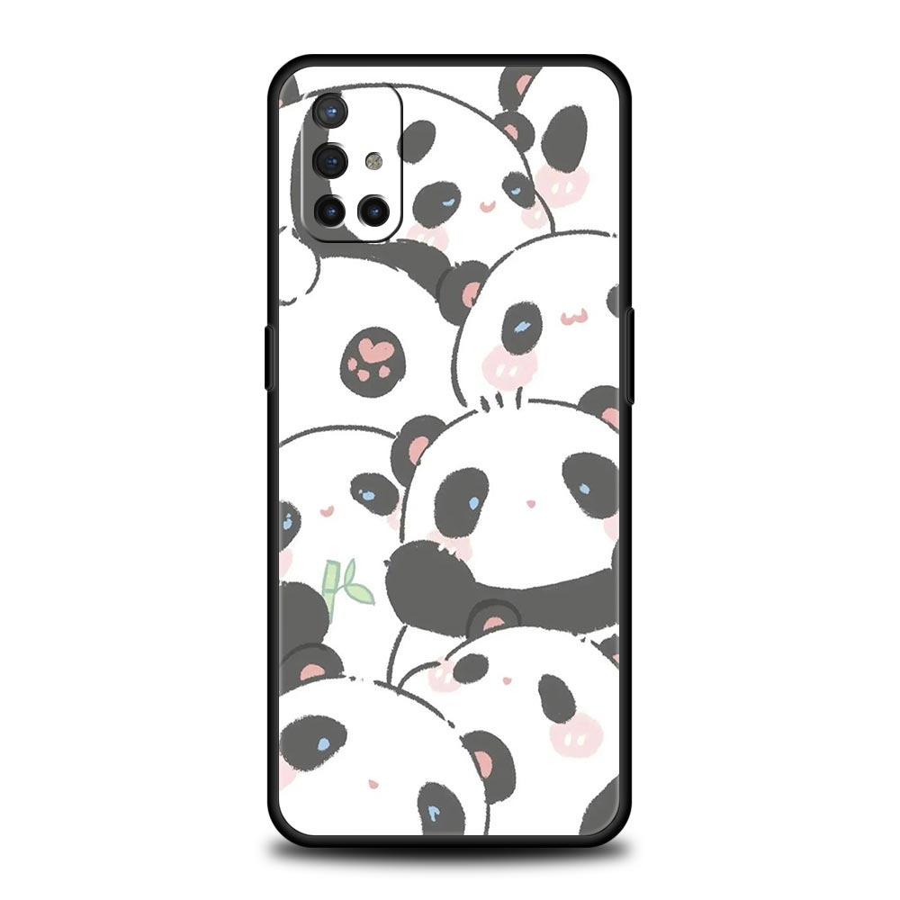 Phone Case For OnePlus 12 11 10 9 Pro 9T 12R 10R 9R 9RT 10T 8T 8 7 6T 7T Nord 2T CE 2 5G N10 Cover Cute Panda Climbing Bamboo
