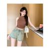 Vintage Spice Denim Shorts Women's Summer High-waisted A-line Skinny Stretch Hot Pants