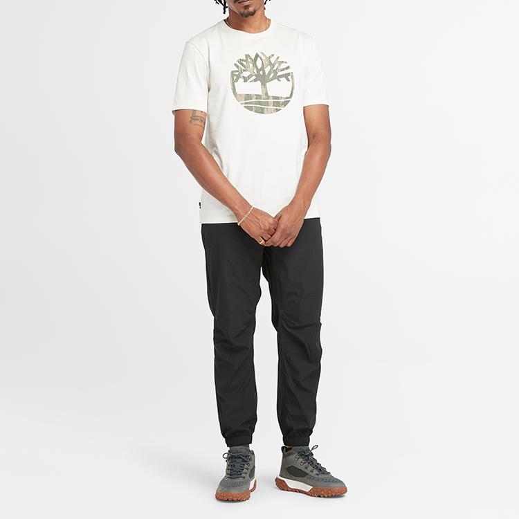 Timberland Outdoor Breathable Casual Short Sleeve T-Shirt Men Tops Vintage-White A42U5-CM9