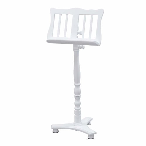 Kikutani FS-0601S White Wooden Music Stand, Height Adjustable, 830-1,150mm (580mm)