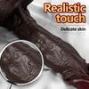 Super Soft Black Tendons Thick Artificial Phallus Female Dildo Liquid Silicone Female Masturbator Sex Toy