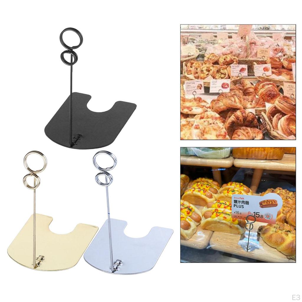 10 Stück Tischkartenhalter Tischnummernständer Warenzeichen-Schildklemmen Menüklemmen für