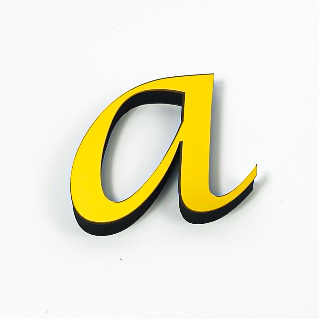 Lowercase A-Z English Mirror Wall Stickers - DIY Decorative Self-Adhesive Décor for Home & Bedroom