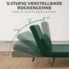 Sofa Bed 4 in 1 with Sleep Function Velvet Look 183x98.5cm Green