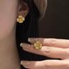 Neu bei Anhängern und einfachen Ohrsteckern klassisch retro gebürstet diamantbesetzt Blume exquisite Ohrringe für Damen Party Schmuck