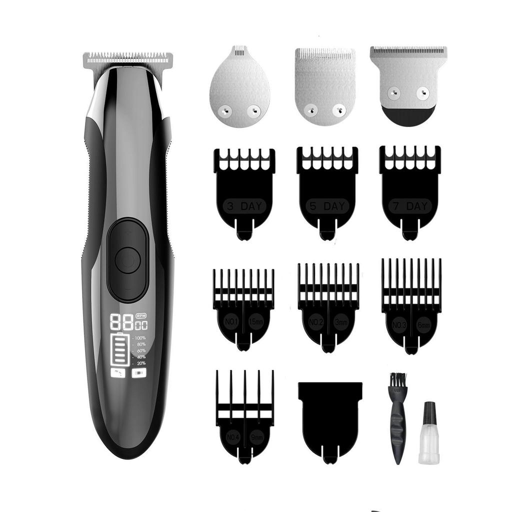 Jiamei 4-in-1 Men's Electric Razor: Notch Trimmer, Bald Clipper, HD Screen, Fully Washable