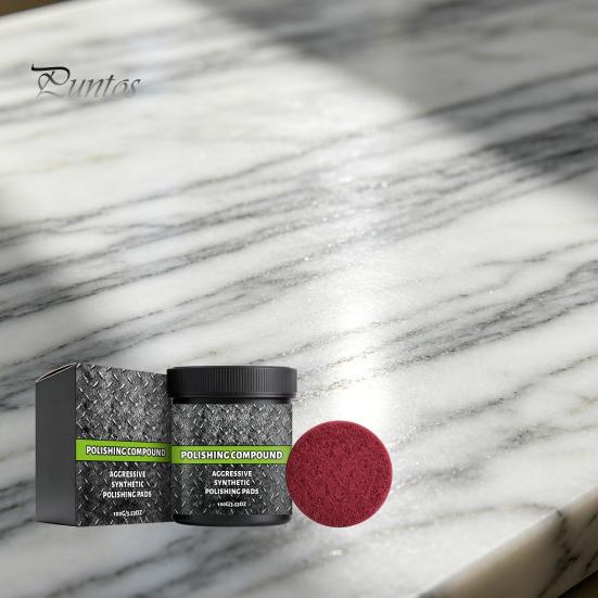 Pasta Lucidante per Superfici Metalliche di Grado Professionale, con Tampone ad Alta Densità, Pulitore Rigenerante Lucidatore per Lega di Alluminio, per Metallo Ceramica Pietra Metallizzata