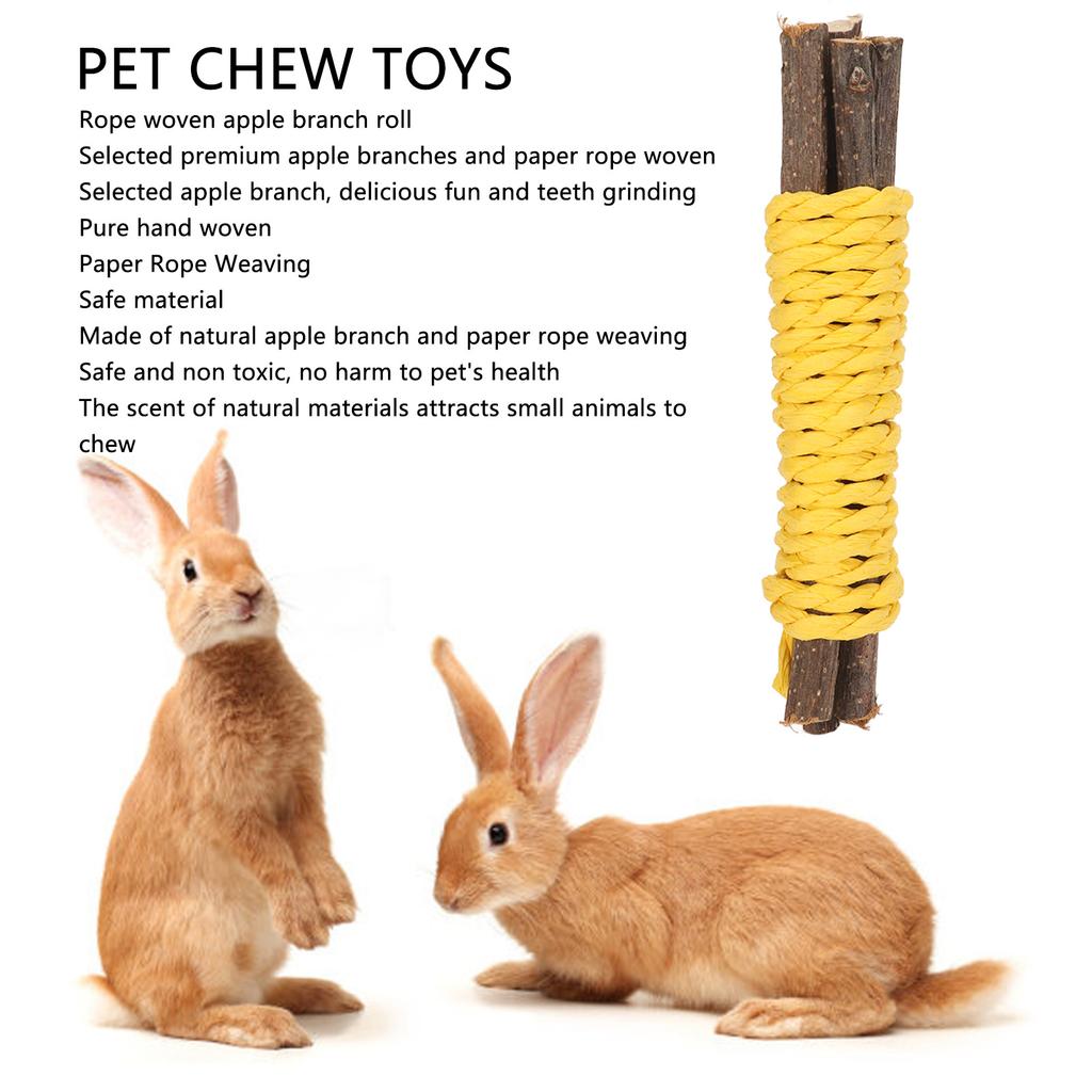 10Pcs Hamster Chew Sticks   Branches and Paper Rope Woven Wooden Hamster Bite Toys for   Hamster Chinchilla