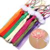 10pcs 23cm Tassel Silk Fringe Trim Colorful Handmade White Jade Lotus Tassels For DIY Bookmarks Souvenir Home Party Gift Decor