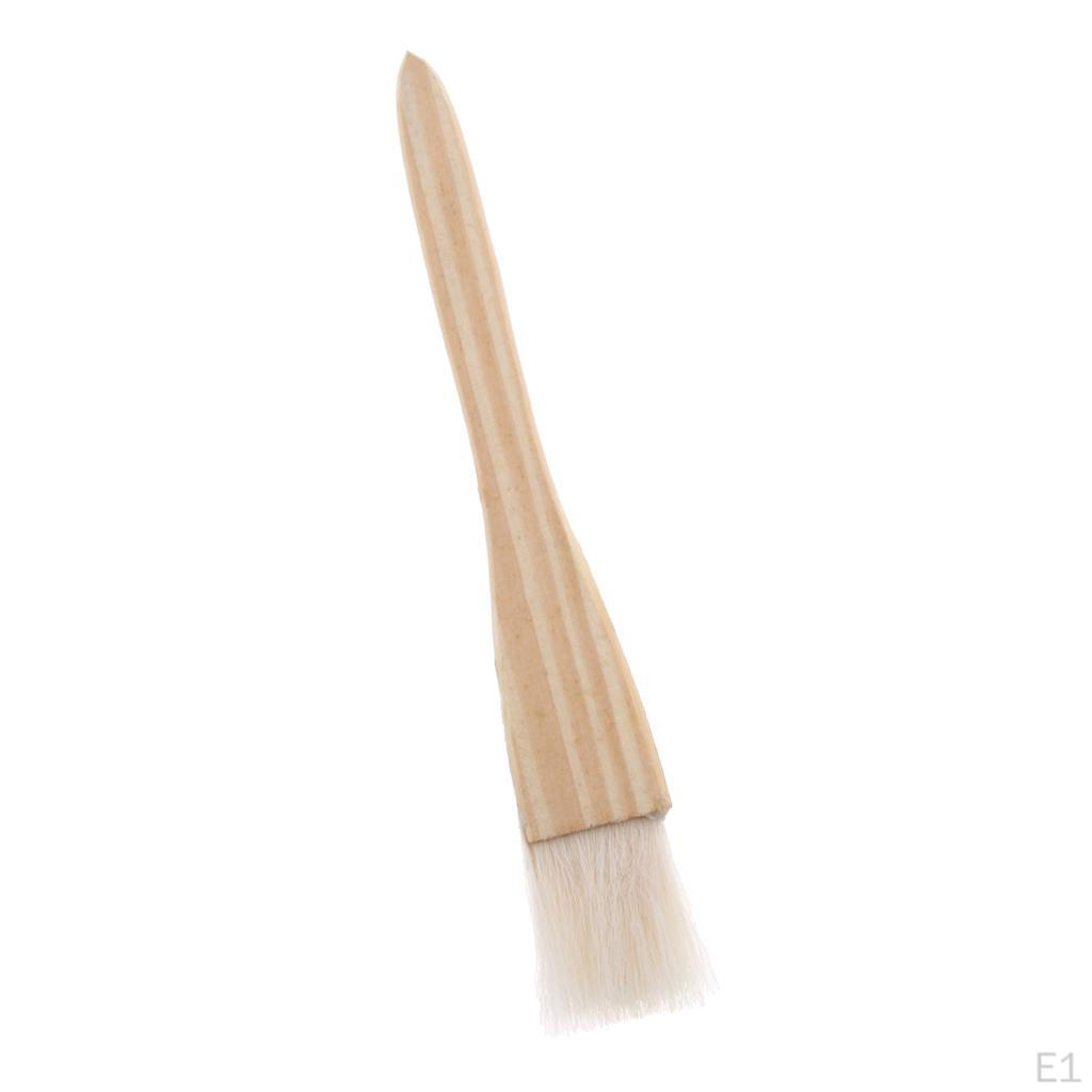 Baking BBQ Wool Brush Wooden Handle Cake Bread Barbecue Oil Butter Tool