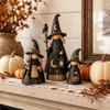 3pcs 2D Flat Crow Witch Statue Set Wooden Desktop Decoration  Home Decoration