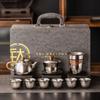 Pure titanium portable insulated bottle, outdoor sports camping tea cup, household pure titanium kettle tea set