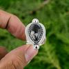 Pear Orthoceras Fossil Gemstone Sterling Silver Engagement Wife Stackable Ring