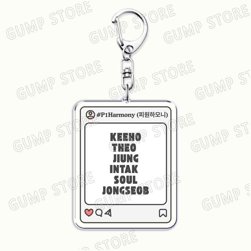 Kpop Band P1h Keychains for Women Accessories Jiung Jongseob Theo Soul Intak Yoon Keeho Keyring Fans Friends Gifts