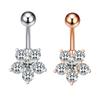 Butterfly Belly Button Rings Curved Zircon Navel Ring Vintage Body Piercing Jewelry  Girl