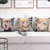 Marin Kitagawa Anime Throw Pillow Cover Double Sided 2D Soft Linen Pillow Cover Bedroom Living Room Couch Decor Cute Sweet Gift