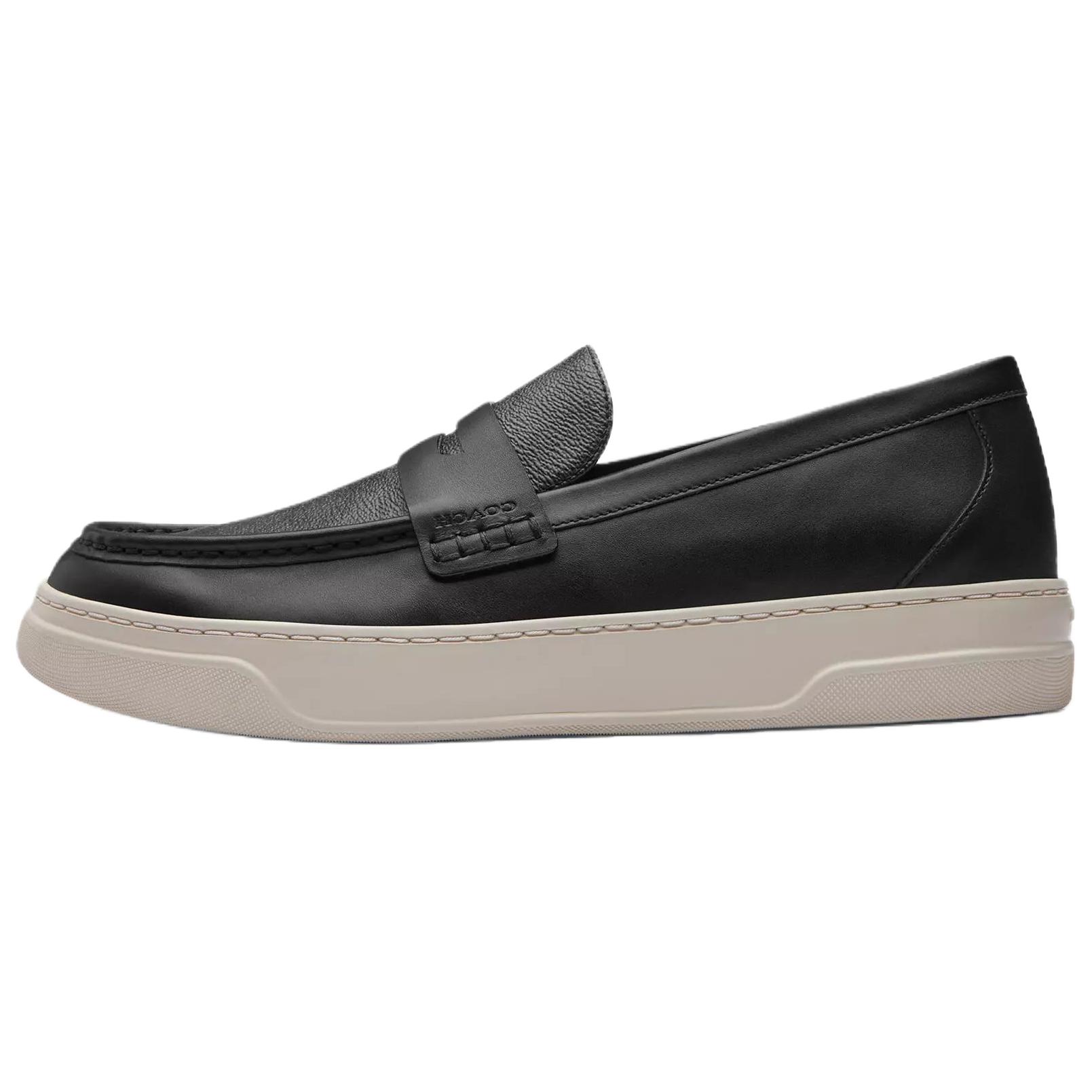 

Coach Hybrid Leather Round Toe Slip-On Loafers Casual Shoes Men sneaker Black CBX05-CQ 40.5